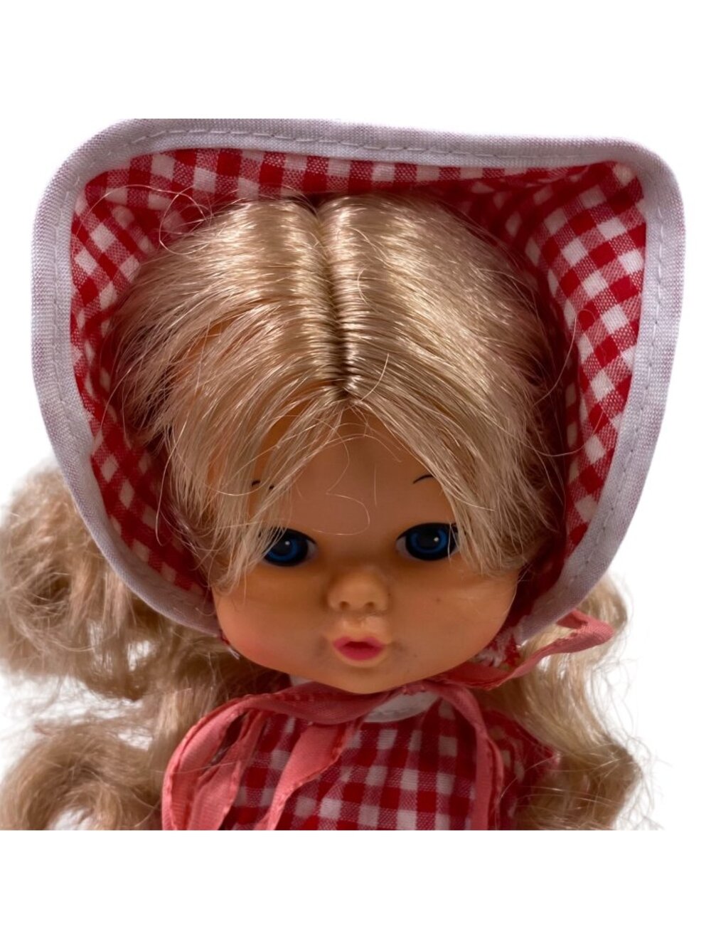 Vintage 70s Kelloggs Advertising Doll Sweetheart of the Corn Farm 9.5" Red Dress
